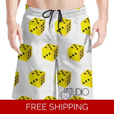 Le Studio Roll the Bones 3 Beach Shorts